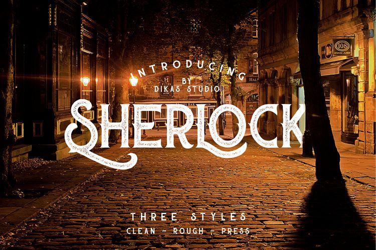 Sherlock Typeface - 3 Font Styles