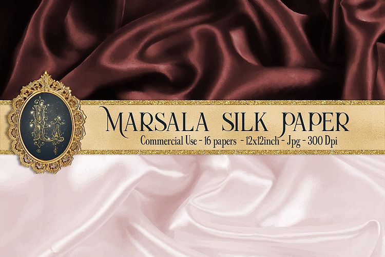 16 Marsala Luxury Silk Satin Cloth Texture Digital Papers