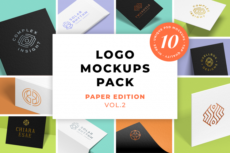 Logo Mockups Pack. Paper Edition. Vol. 2