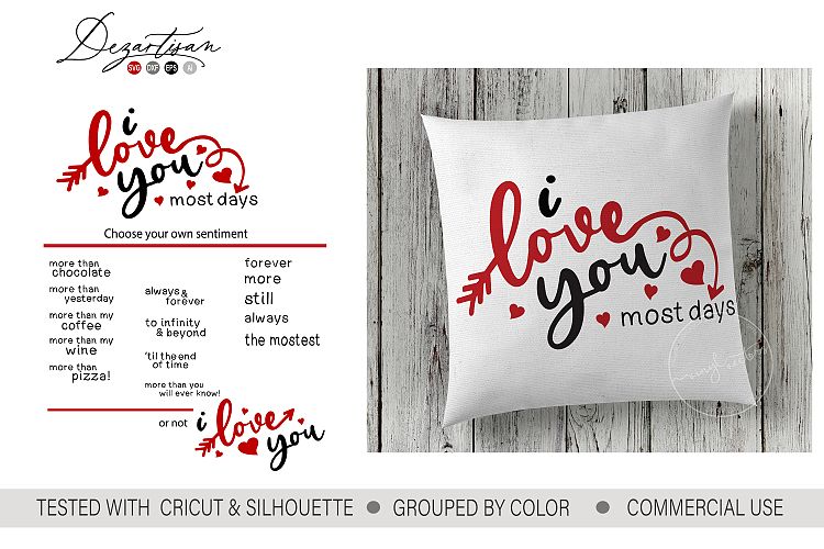 I Love You Fill In The Blank SVG DXF Cut File