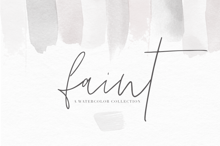 Watercolor Textures & Brushstrokes - Faint