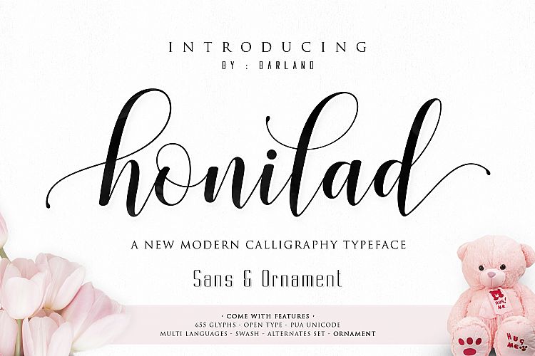 Honilad Script + Sans & Ornament