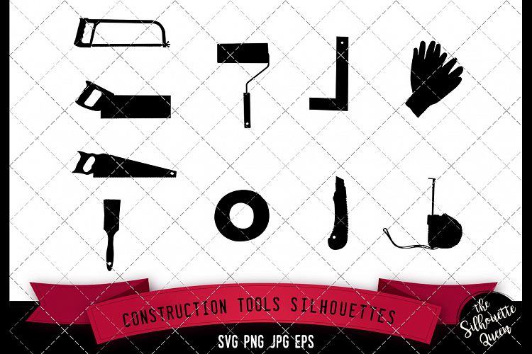 Construction Tools Silhouette, Construction Tools SVG, Const