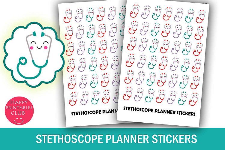 Stethoscope Planner Stickers-Medical Planner Stickers Boxes