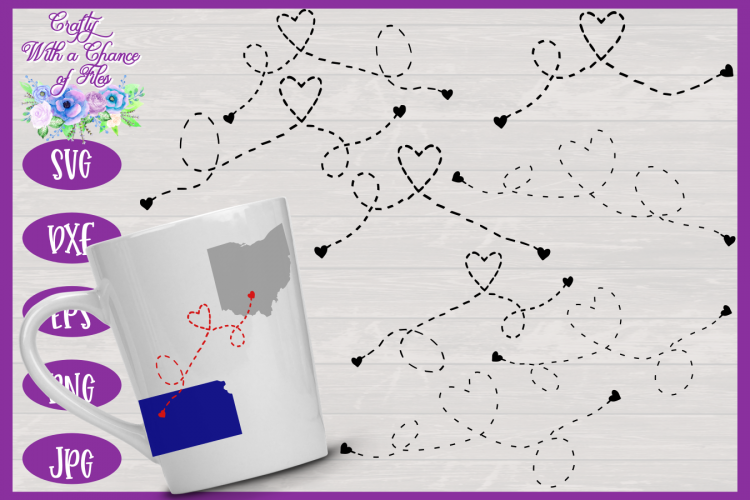 Download Heart Dashed Line SVG - Long Distance Design