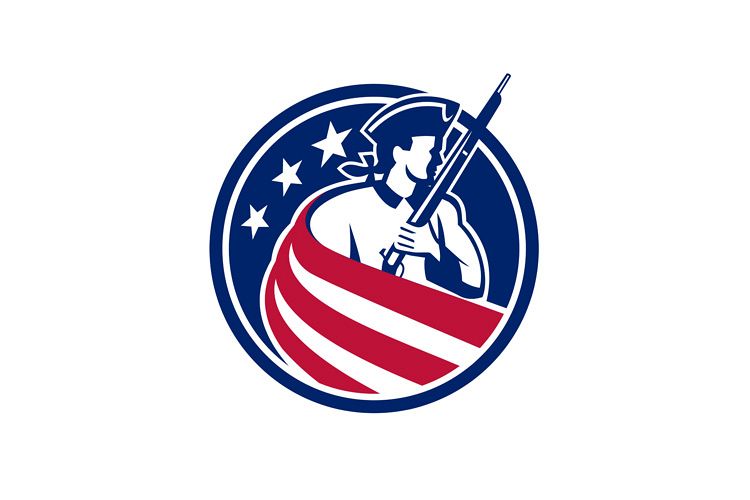 American Patriot USA Flag Icon