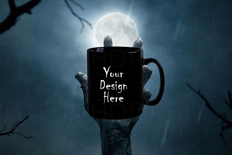 Halloween Mug Cup Mockup Mummy