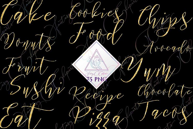 Food Word Art Clipart