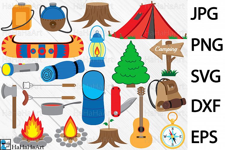 Camping Designs - Clip art / Cutting Files 100c