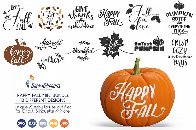 Fall / Thanksgiving Bundle - 13 SVG Designs