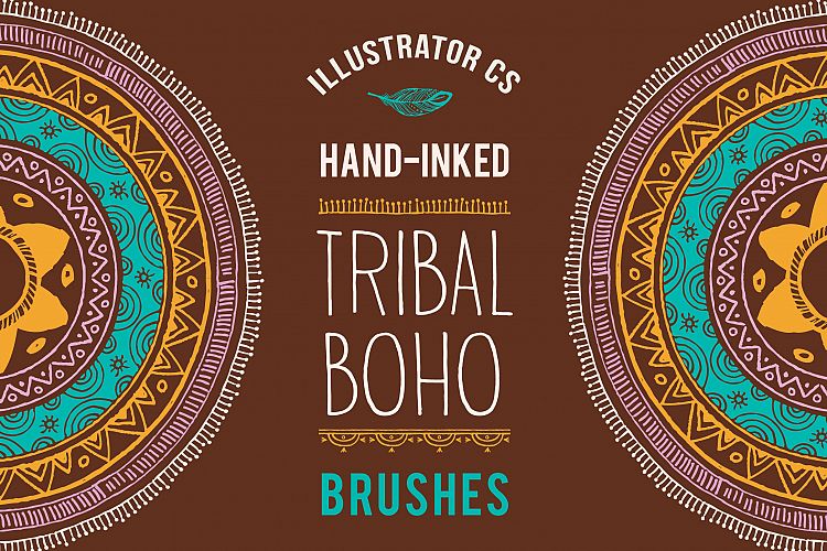 50 Boho - Tribal - Gypsy Ai Brushes