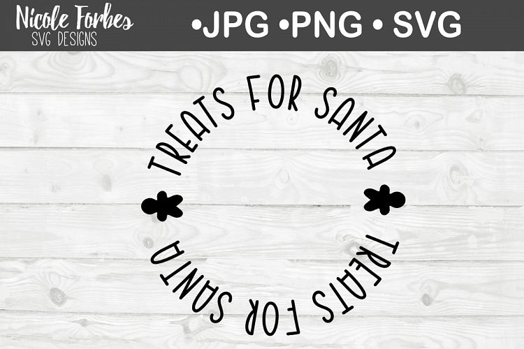 Santas Cookie Plate Christmas SVG Cut File