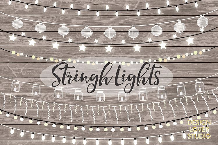 Vector lights clipart, String Lights Clipart