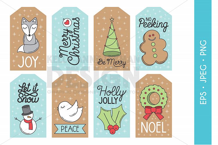 Printable Christmas gift tags, Christmas Labels, Holiday