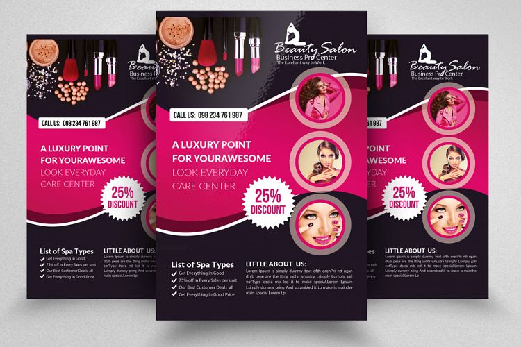 Beauty Salon & Parlor Flyer Template