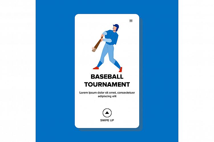 Baseball Tournament Sportive Competition Vector example image 1
