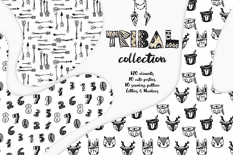 Tribal black and white collection