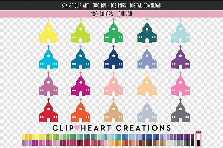 Church Clip Art - 100 Clip Art Graphics
