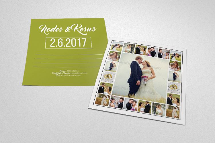 Elegant Wedding Invitation Postcard