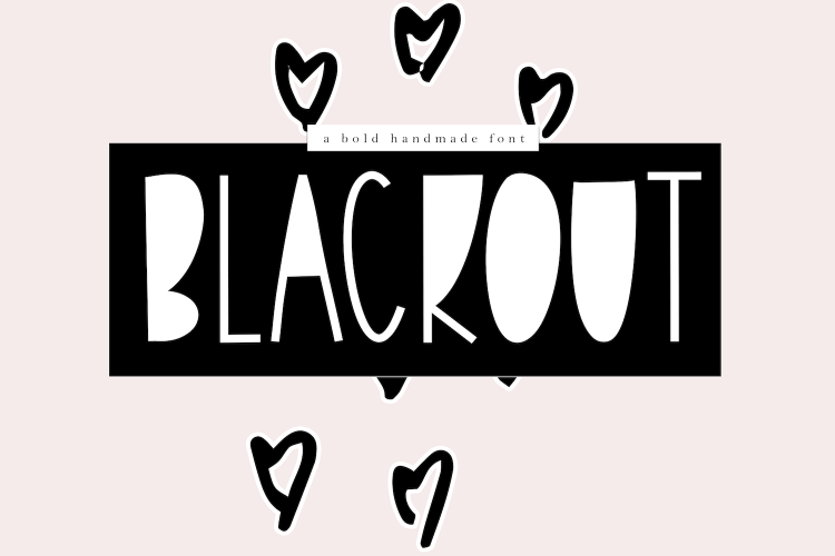 Blackout - A Bold Handmade Font