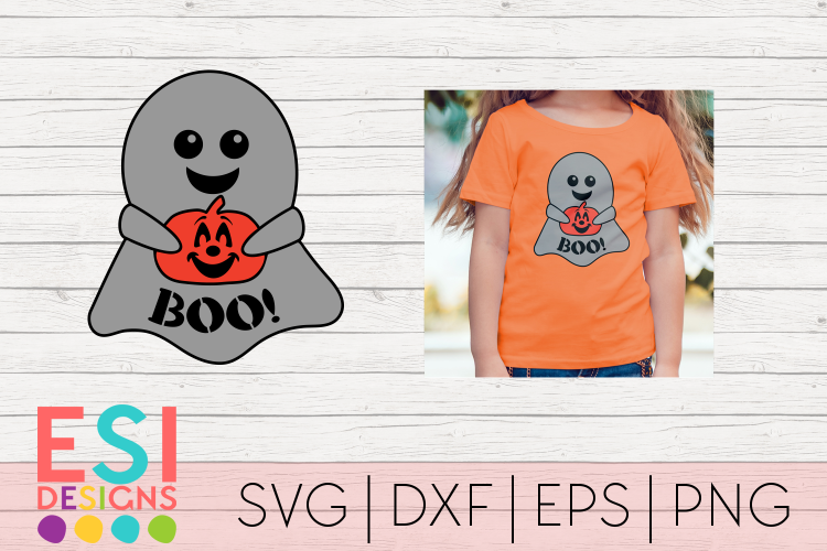 Halloween SVG | Cute Ghost with Jack O Lantern