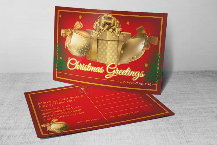 Christmas Greeting Postcard