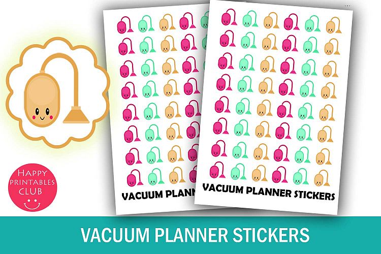 Vacuum Planner Stickers-Vacuum Cleaner Stickers-House Chores