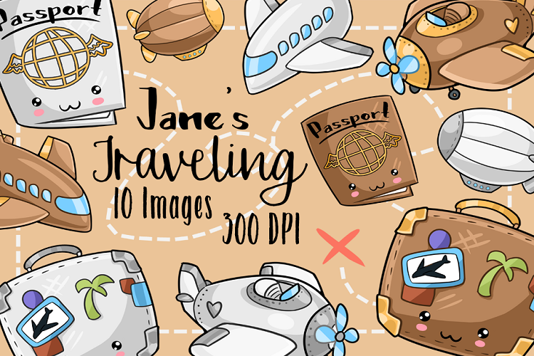 Kawaii Travel Clipart