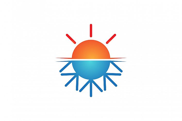 sun beach logo design inspiration
