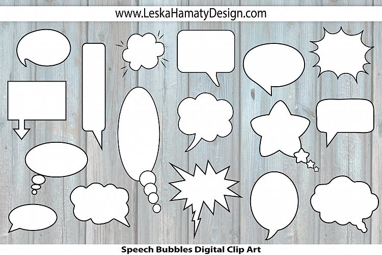 Speech Bubbles Clip Art example image 1