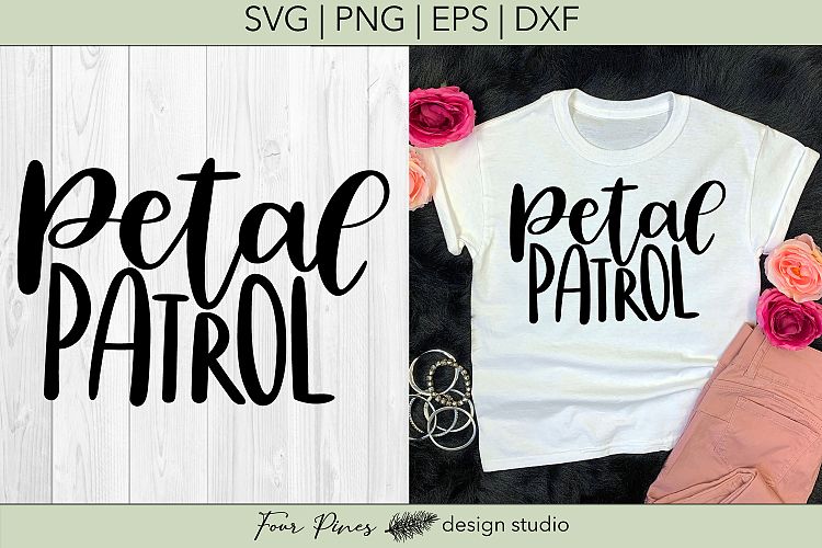 Download Petal Patrol - Hand Lettered Cut File SVG, PNG, EPS, dxf