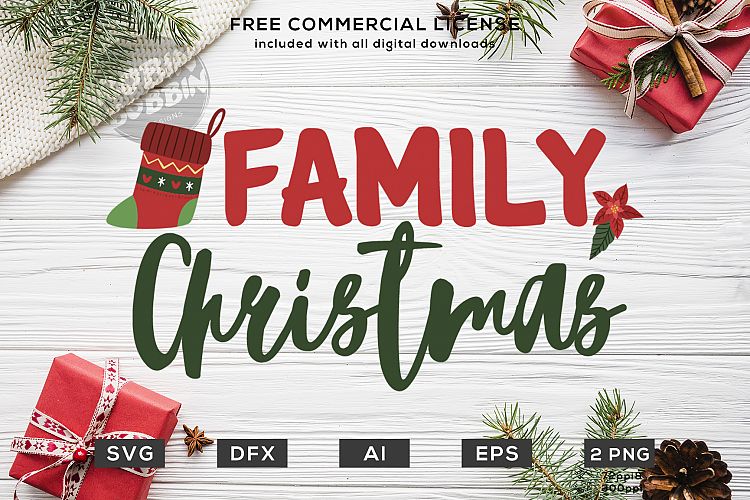 Download Family Christmas SVG EPS AI PNG DXF (145036) | Cut Files ...
