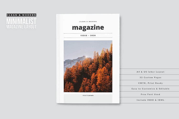 Clean & Modern Minimalist Magazine Layout