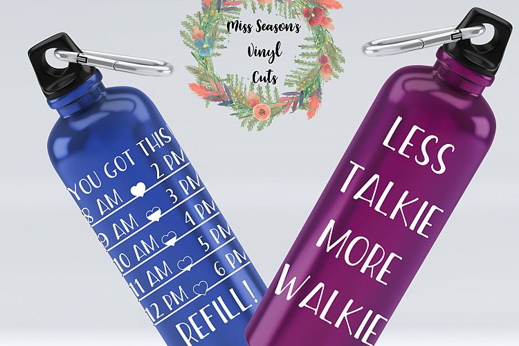 Less Talkie More Walkie SVG Water Bottle SVG