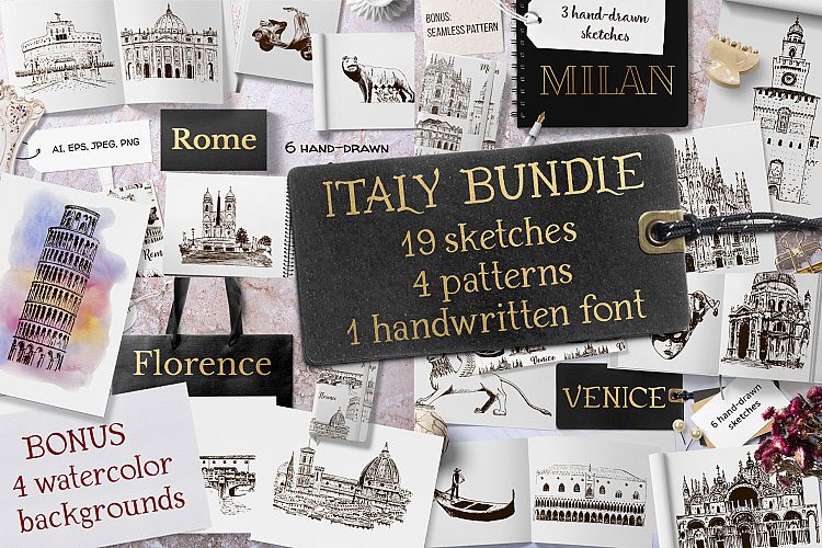 Italian sketches bundle