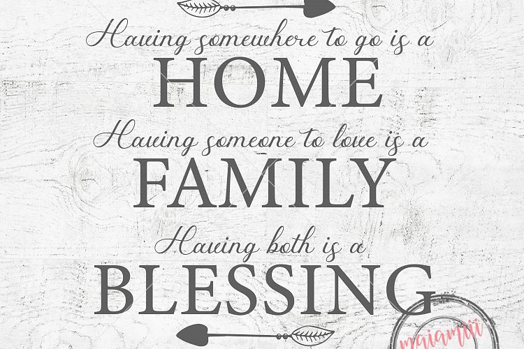 Home Family Blessing SVG Home SVG Family Quote SVG Blessing Svg Wall