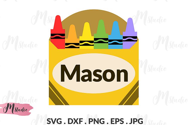 Crayon Box Monogram Svg. (289500) | Cut Files | Design Bundles