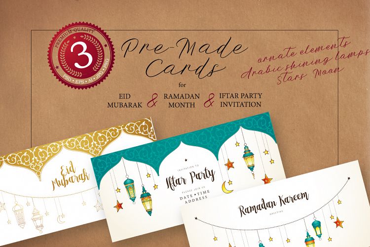 1. Set Of Ramadan Pre-Made Cards