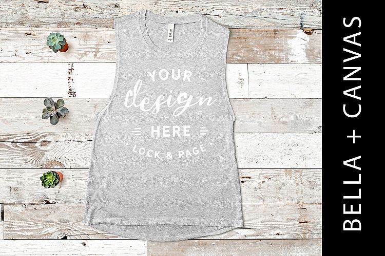 Heather Athletic Bella Canvas 8803 Tank Mockup Gym Apparel