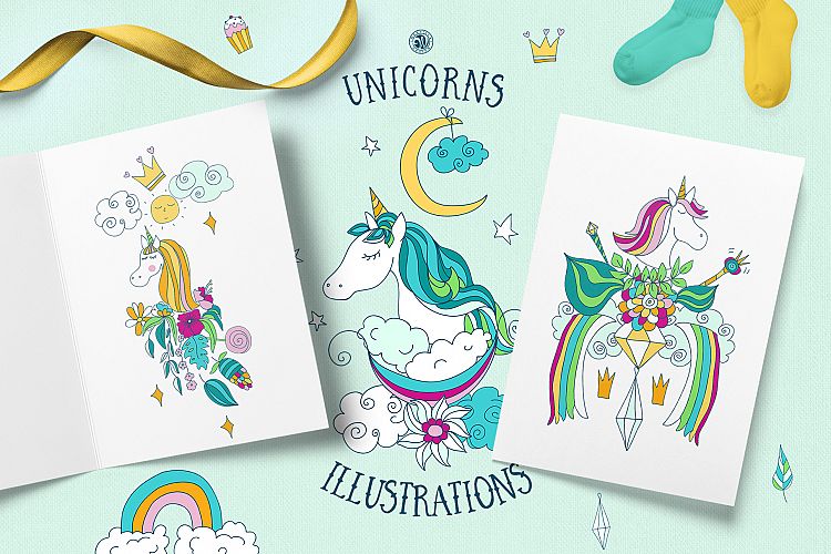 Unicorns v.2 - illustrations 
