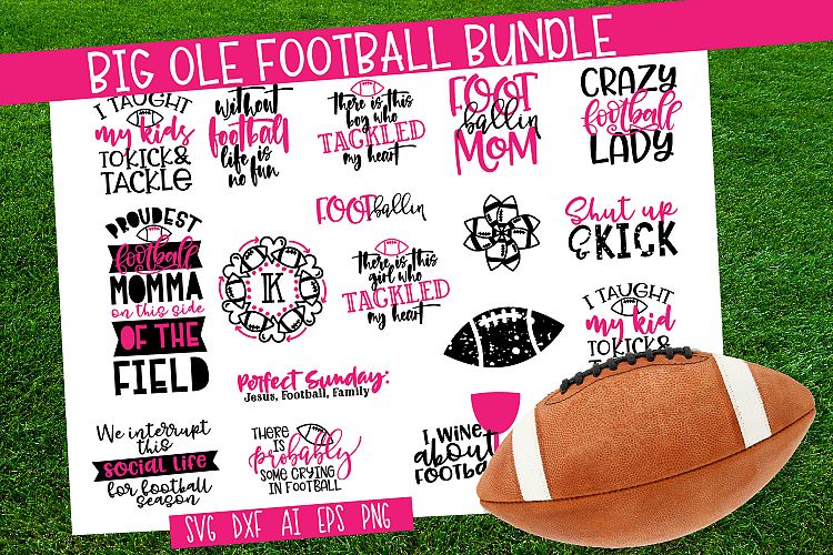 Football Bundle - 18 Great Football SVG Designs!