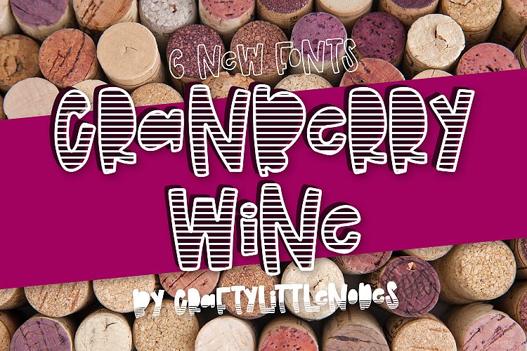 Cranberry Wine - A Striped Font Family of 6 New Fonts!