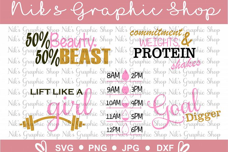 Fitness Svg, Bundle, 5 in 1 Bundle, Fitness Cut files