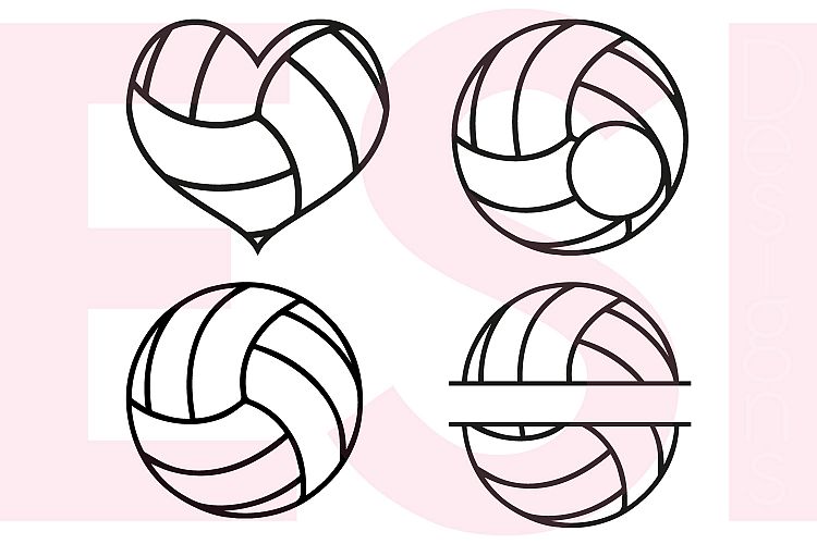 Volleyball Designs and Monograms Set