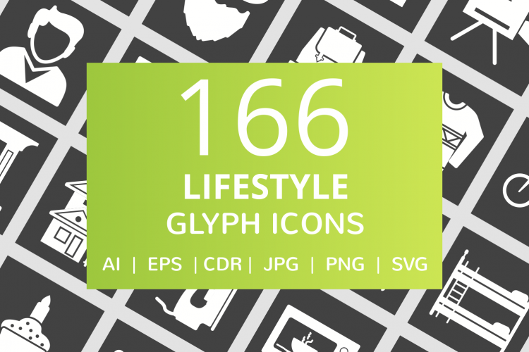 166 Lifestyle Glyph inverted Icons