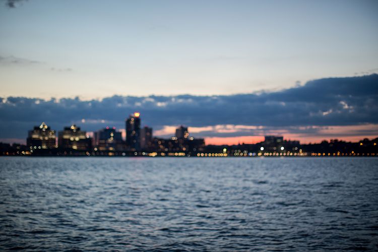 Blurred Jersey city background