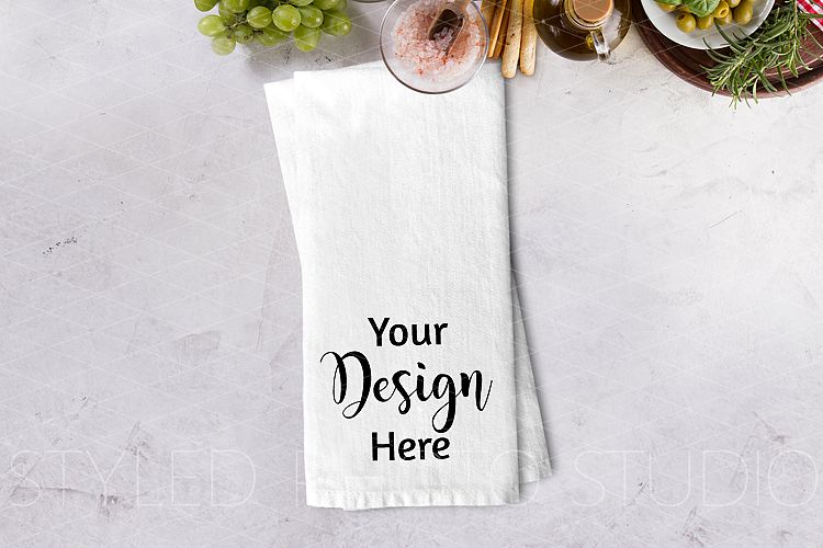 Kitchen Towel Flour Sack Mockup