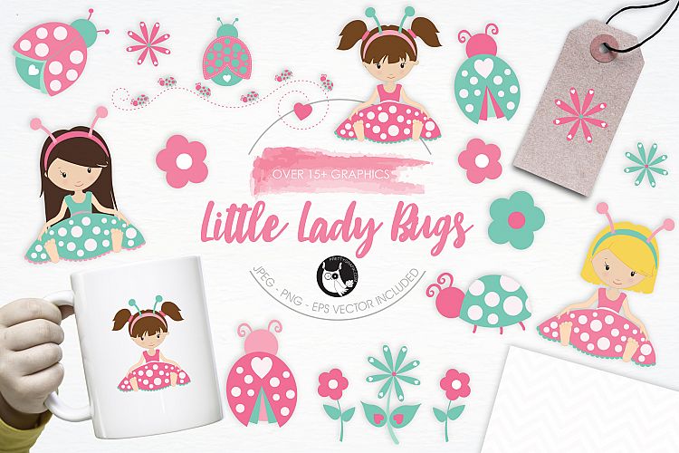 Little Lady Bugs graphics and illustrations