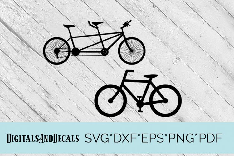 Tandem Bike and Single Bike  SVG Cutting File 