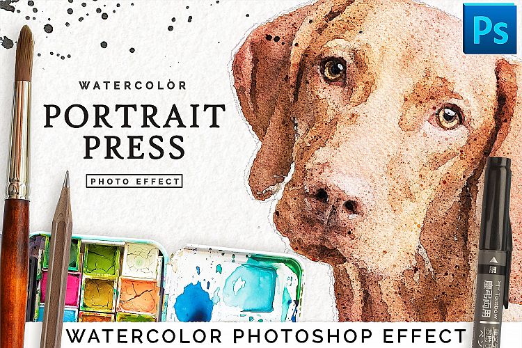 Realistic Watercolor Portrait Effect for Photoshop